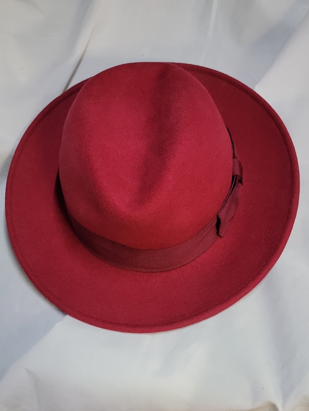 isotoner Men's Wide-Brim Fedora Hat - Wine Red